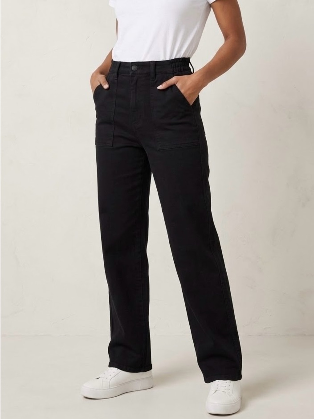 BAMBOO Black Straight-Leg Women's Jeans